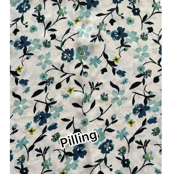 LOFT Ann Taylor White Blue Floral Long Bell Sleeve Keyhole Blouse Women’s Small - Picture 8 of 9